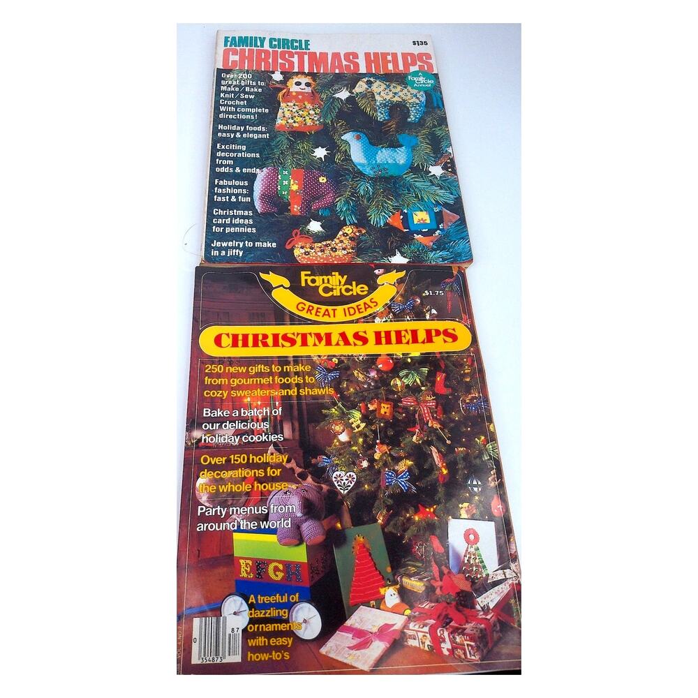 Family Circle Great Ideas Christmas Helps Magazines 1974 And 1978 Set of 2